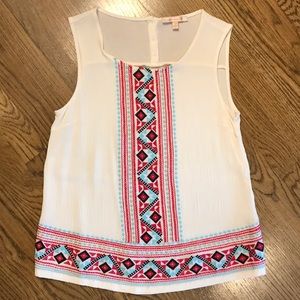 Skies are Blue (Stitch Fix) Sleeveless blouse.